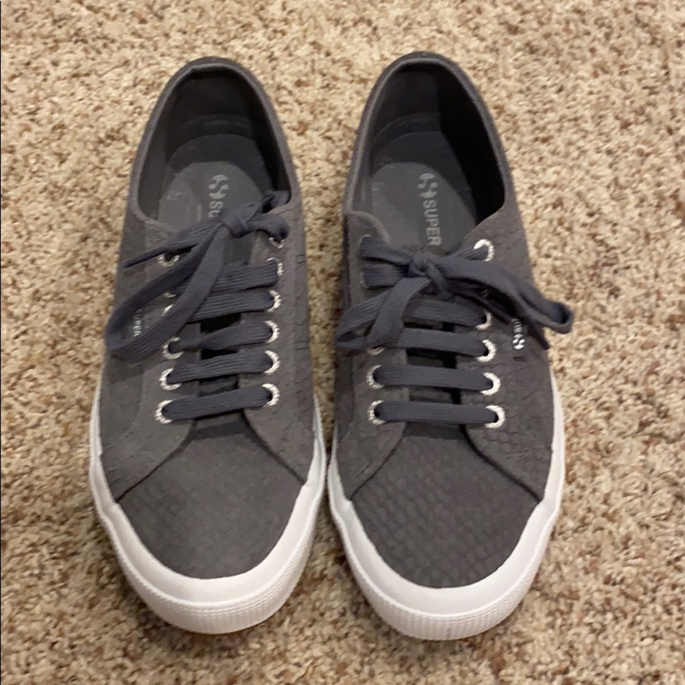 Grey superga women’s shoes